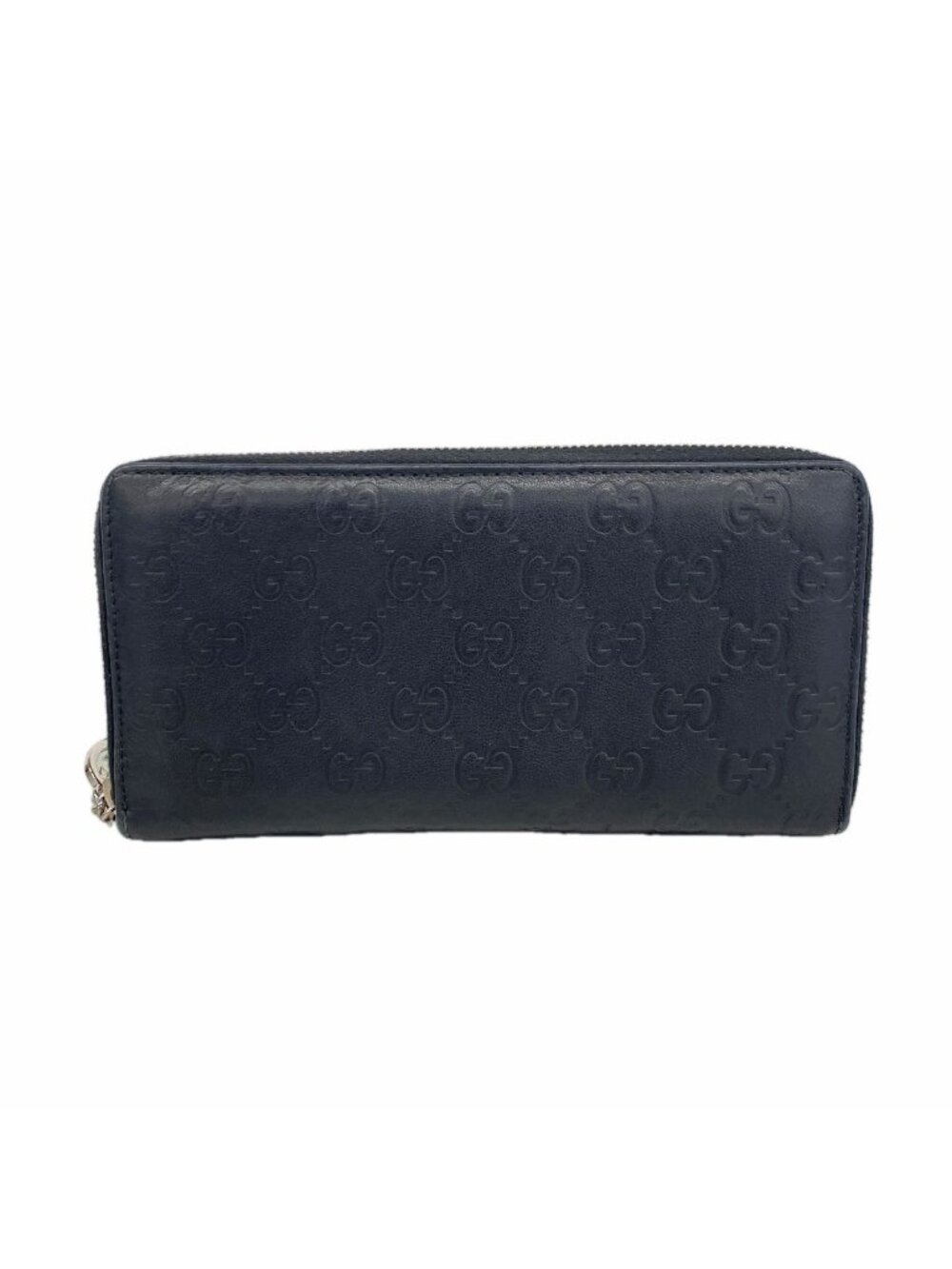 Gucci Wallet Guccissima Leather Black Silver